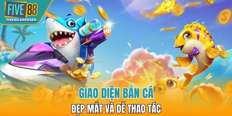 Giao diện Bắn cá trên điện thoại tại nền tảng FIVE88 đẹp mắt và dễ thao tác